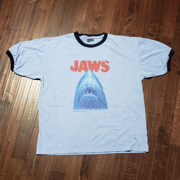 Thunder Creek Tops - Vintage Thunder Creek Jaws Blue Ringer T-Shirt XL